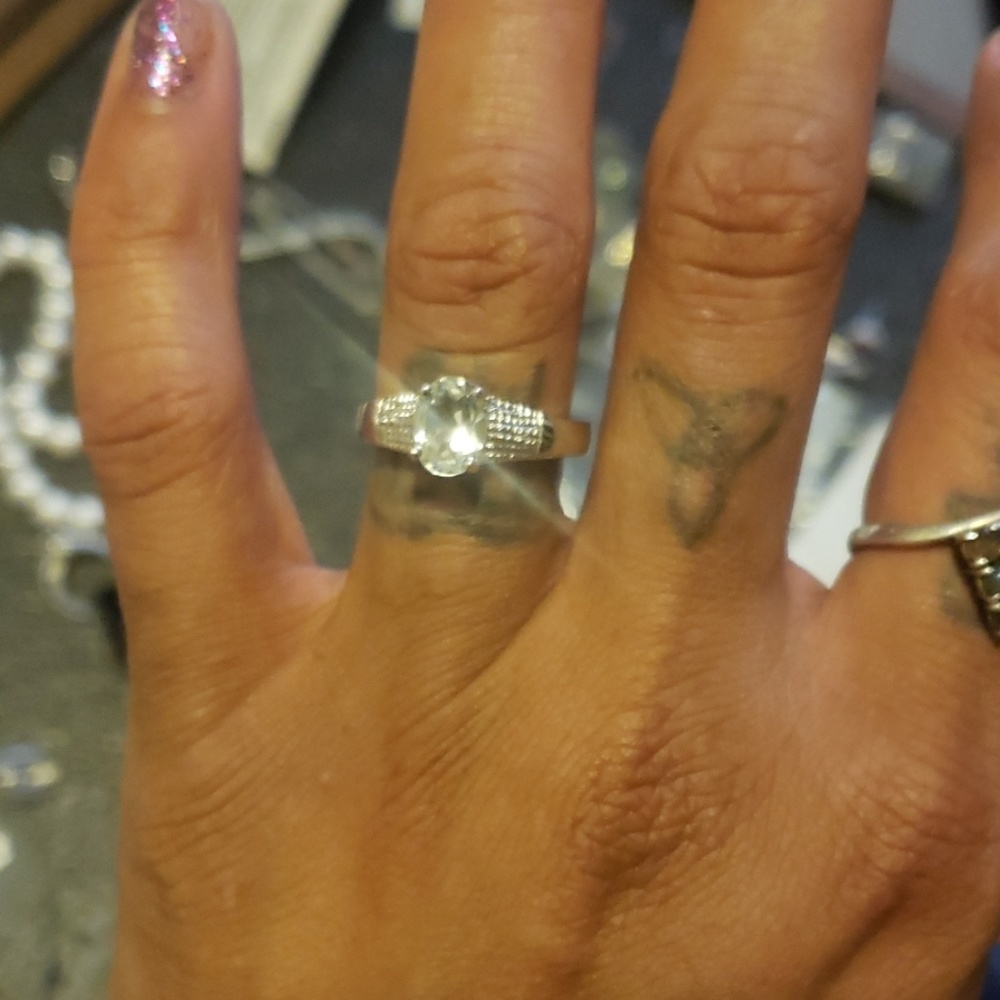 Green Amethyst Silver Ring
